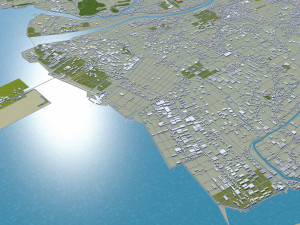 kumamoto city japan 40km Model 3D