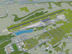 kumamoto city japan 40km Model 3D