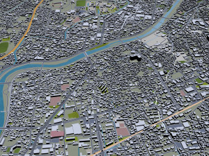 kumamoto city japan 40km Model 3D
