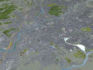 kumamoto city japan 40km Model 3D