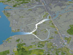 kumamoto city japan 40km Model 3D