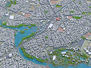 kumamoto city japan 40km Model 3D