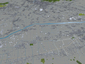 kurume city fukuoka japan 50km Model 3D