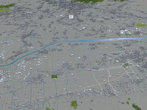 kurume city fukuoka japan 50km 3D Model