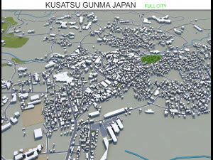kusatsu cityma japan 15km 3D Model