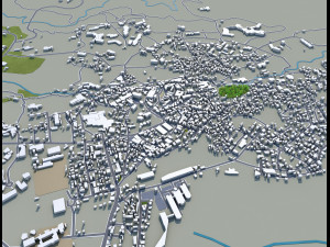 kusatsu cityma japan 15km 3D Модель