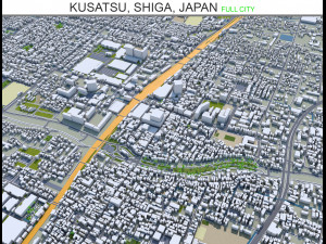 kusatsu shiga city japan 20km 3D Model