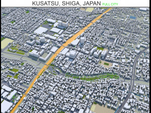 kusatsu shiga city japan 20km Modello 3D