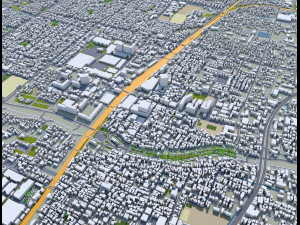 kusatsu shiga city japan 20km Model 3D