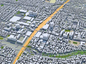 kusatsu shiga city japan 20km 3D Model