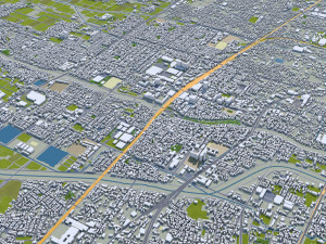 kusatsu shiga city japan 20km Model 3D