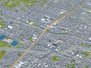 kusatsu shiga city japan 20km 3D Model