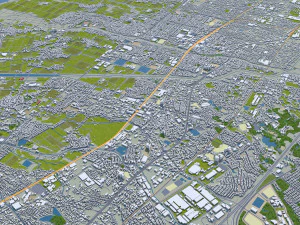 kusatsu shiga city japan 20km 3D Model