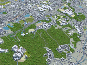 kusatsu shiga city japan 20km 3D Model