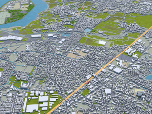 kusatsu shiga city japan 20km Model 3D