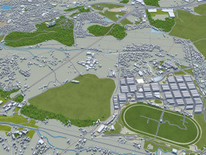 kusatsu shiga city japan 20km Model 3D