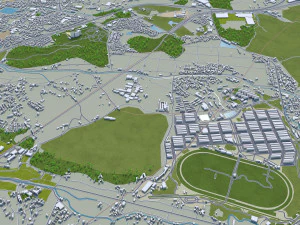 kusatsu shiga city japan 20km 3D Model