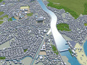 kusatsu shiga city japan 20km Model 3D