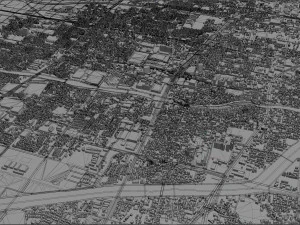 kusatsu shiga city japan 20km 3D Model