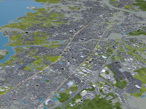 kusatsu shiga city japan 20km 3D Model