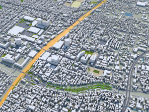 kusatsu shiga city japan 20km Model 3D