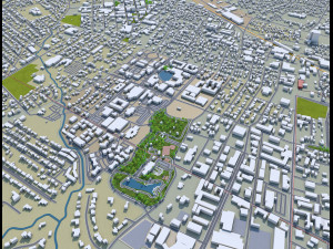 lafayette city louisiana usa 25km Modello 3D