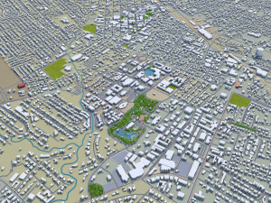 lafayette city louisiana usa 25km Modello 3D