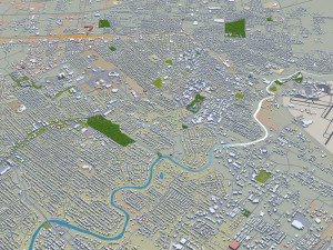 lafayette city louisiana usa 25km 3D Model