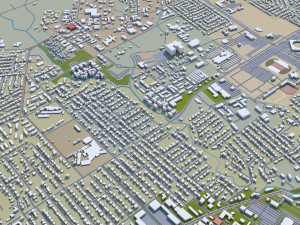 lafayette city louisiana usa 25km Modello 3D