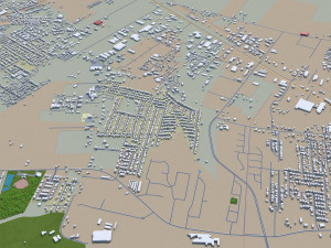 lafayette city louisiana usa 25km Modello 3D