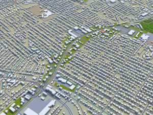 lafayette city louisiana usa 25km 3D Model