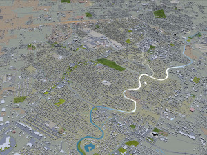 lafayette city louisiana usa 25km 3D Model