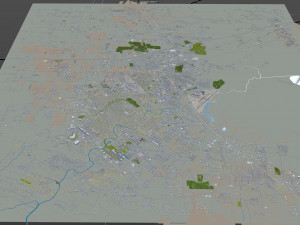 lafayette city louisiana usa 25km 3D Model
