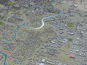 lafayette city louisiana usa 25km Modello 3D