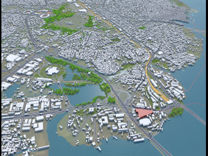 Lagos city nigeria 60km 3D 모델