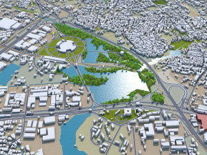 Lagos city nigeria 60km 3D 모델