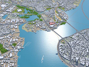 Lagos city nigeria 60km 3D Model