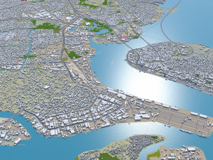 Lagos city nigeria 60km 3D 모델