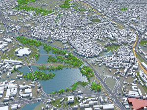 Lagos city nigeria 60km 3D 모델