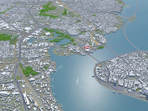 Lagos city nigeria 60km 3D Model