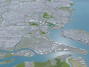 Lagos city nigeria 60km 3D 모델