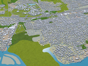 Lagos city nigeria 60km 3D 모델