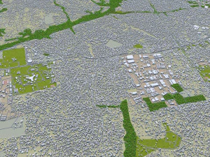 Lagos city nigeria 60km 3D Model