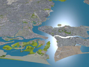 Lagos city nigeria 60km 3D Model