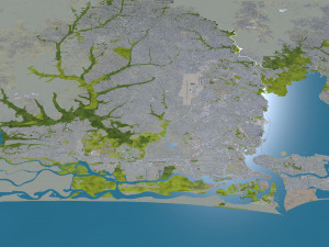 Lagos city nigeria 60km 3D 모델
