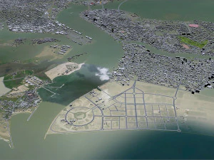 Lagos city nigeria 60km 3D Model