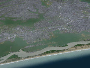 Lagos city nigeria 60km 3D Model