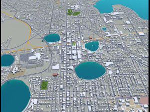 lakeland city florida usa 30km 3D-Modell