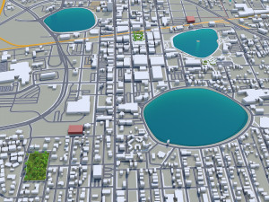 lakeland city florida usa 30km 3D-Modell