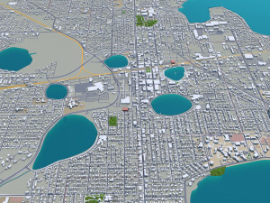 lakeland city florida usa 30km 3D-Modell